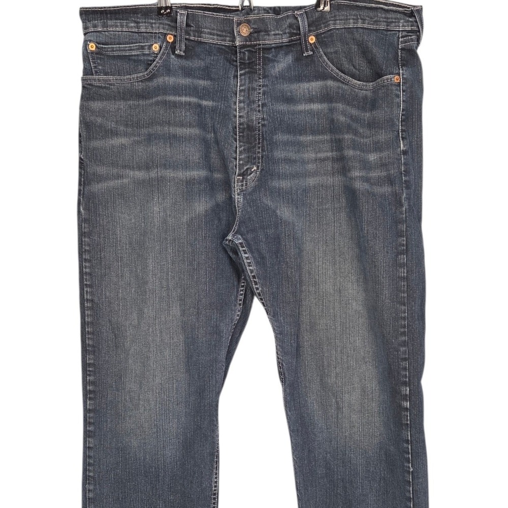 Levis 505 Regular Fit Jeans Mens 40x30 Dark Wash Blue Denim Straight Leg Zip